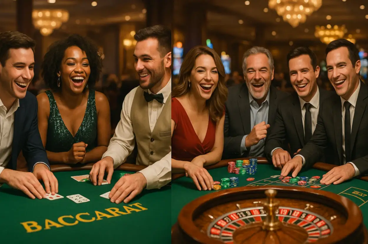 Настольные игры: покер, баккара, блэкджек и рулетка